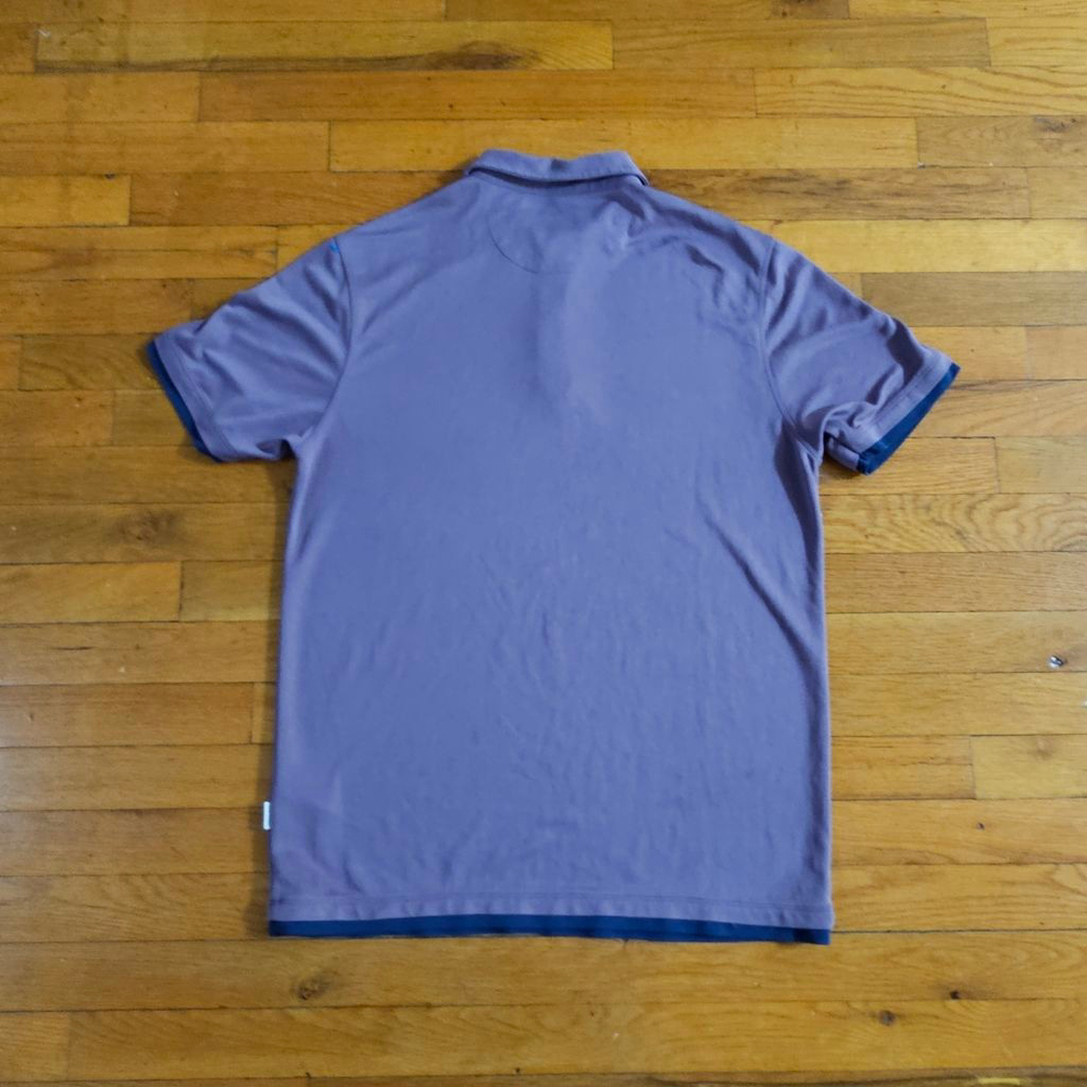 7 Diamonds Men's Polo Shirt Purple Navy Medium - Picture 6 of 8